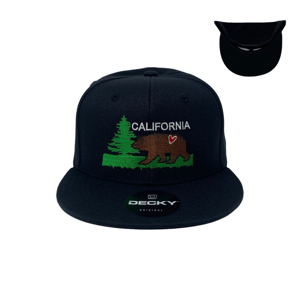 California Brown Bear CA Adventure Love Heart Tree Nature Wildlife Snapback Hat